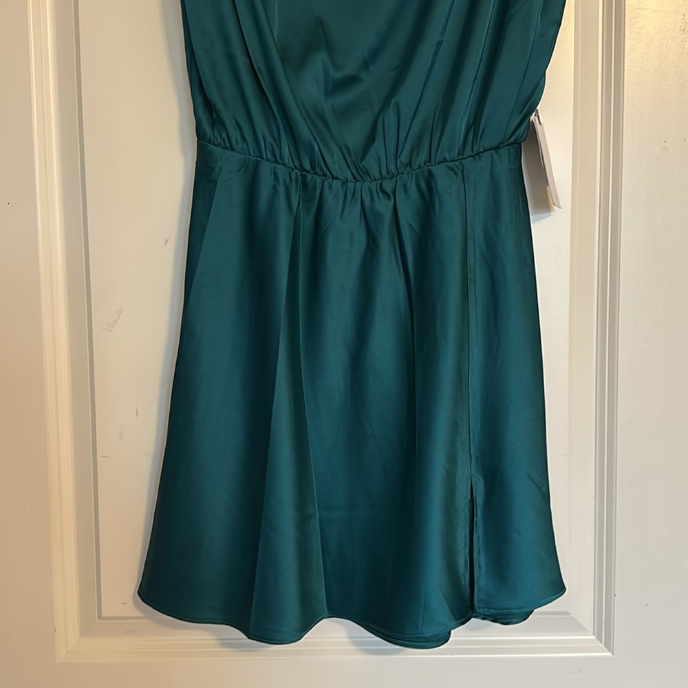 ASTR the Label Teal Satin Mini Dress - Size Small - Picture 4 of 9